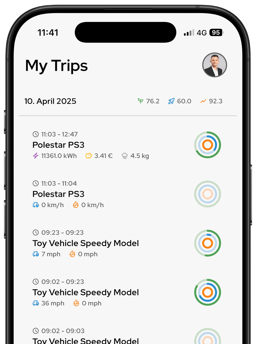 Automatic trip log screenshot